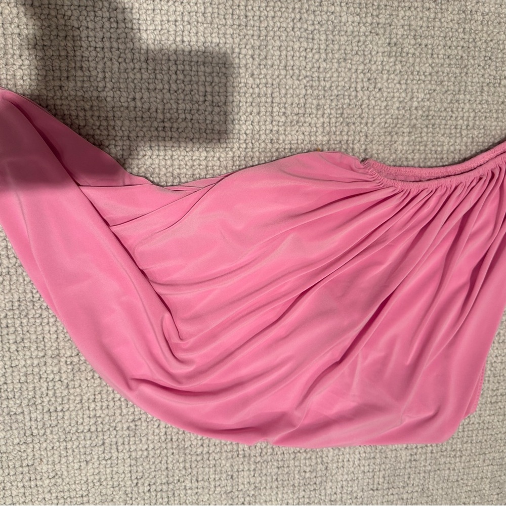Pink Draped Off-The-Shoulder Top